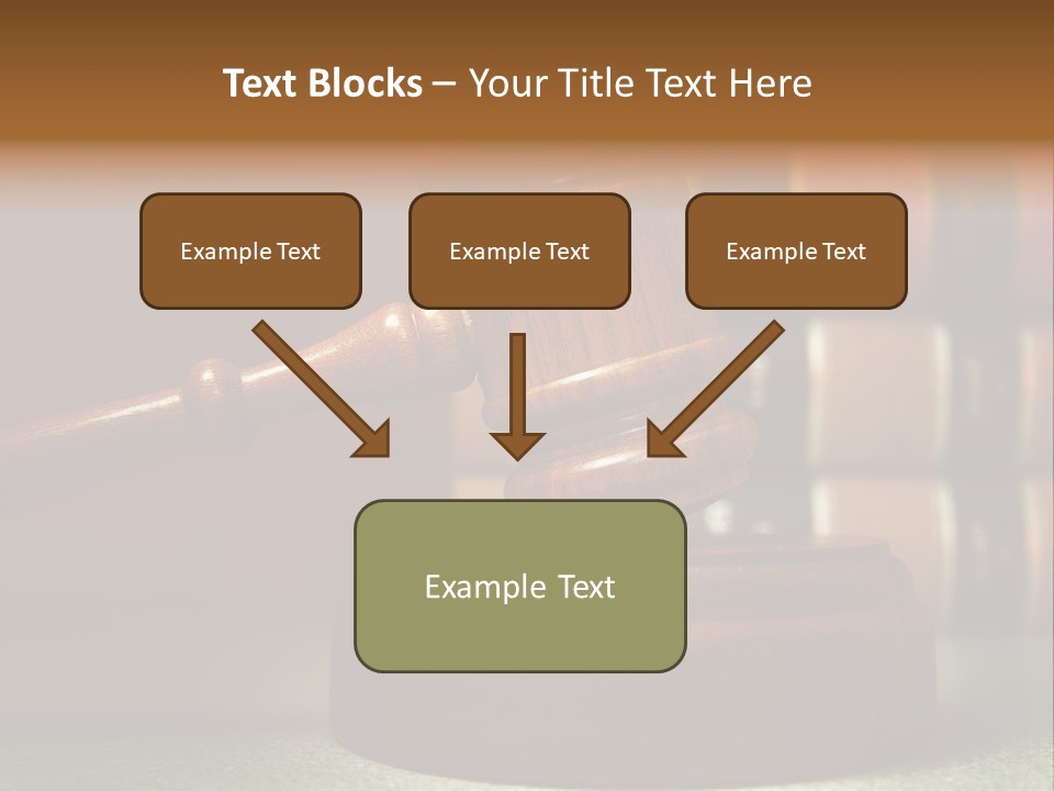 Legal Attorney Hammer PowerPoint Template