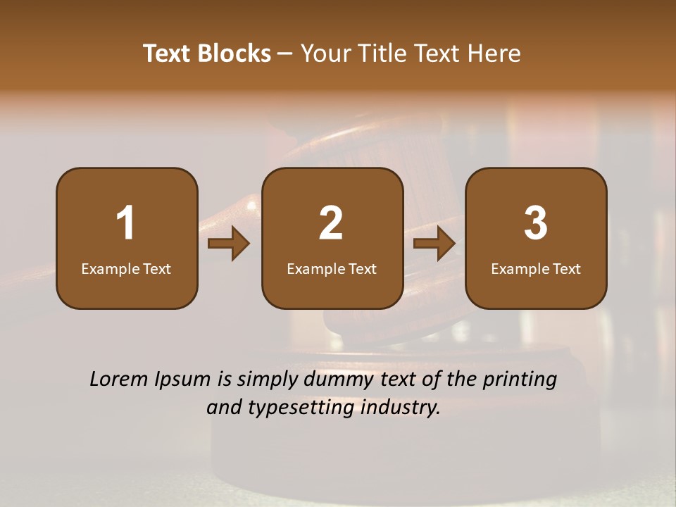 Legal Attorney Hammer PowerPoint Template