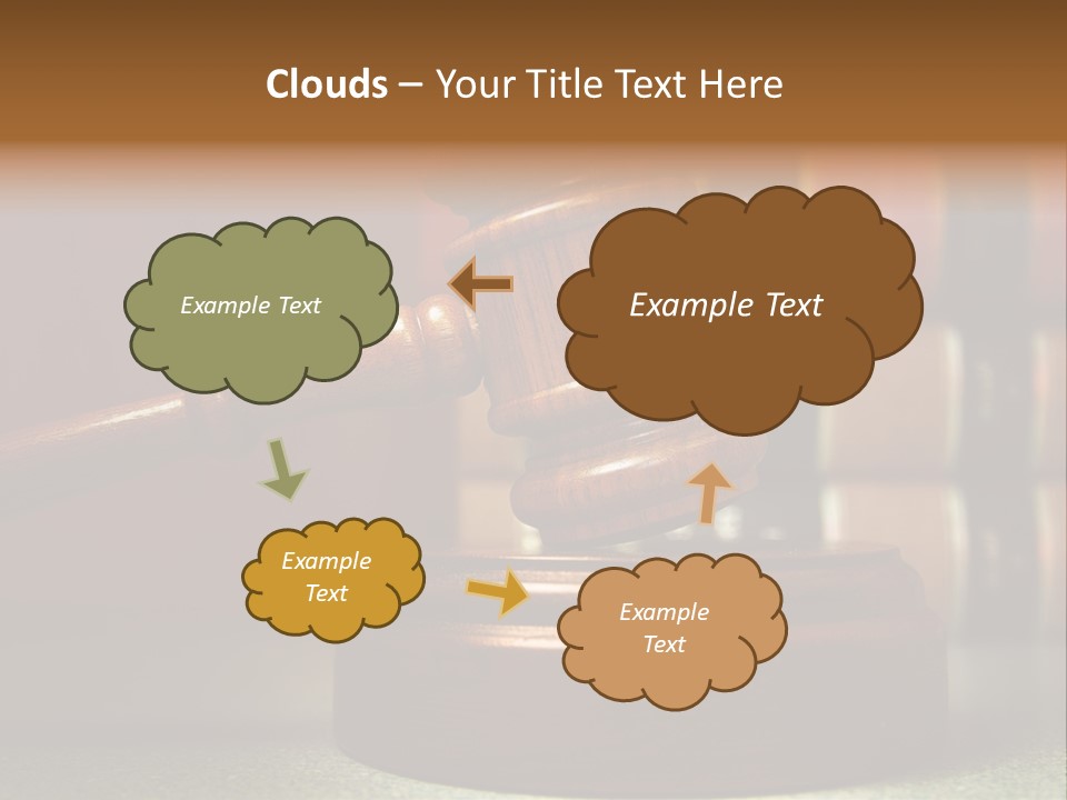 Legal Attorney Hammer PowerPoint Template