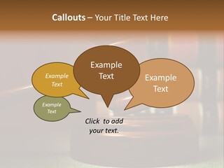 Legal Attorney Hammer PowerPoint Template
