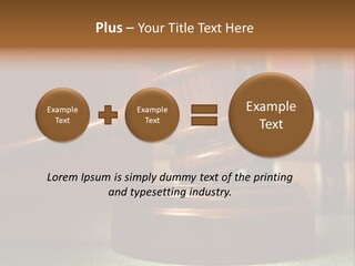 Legal Attorney Hammer PowerPoint Template