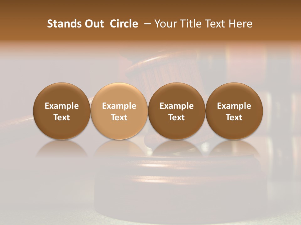 Legal Attorney Hammer PowerPoint Template