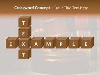 Legal Attorney Hammer PowerPoint Template