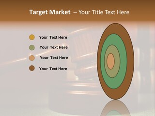 Legal Attorney Hammer PowerPoint Template