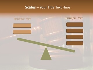 Legal Attorney Hammer PowerPoint Template