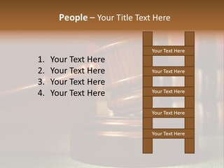 Legal Attorney Hammer PowerPoint Template