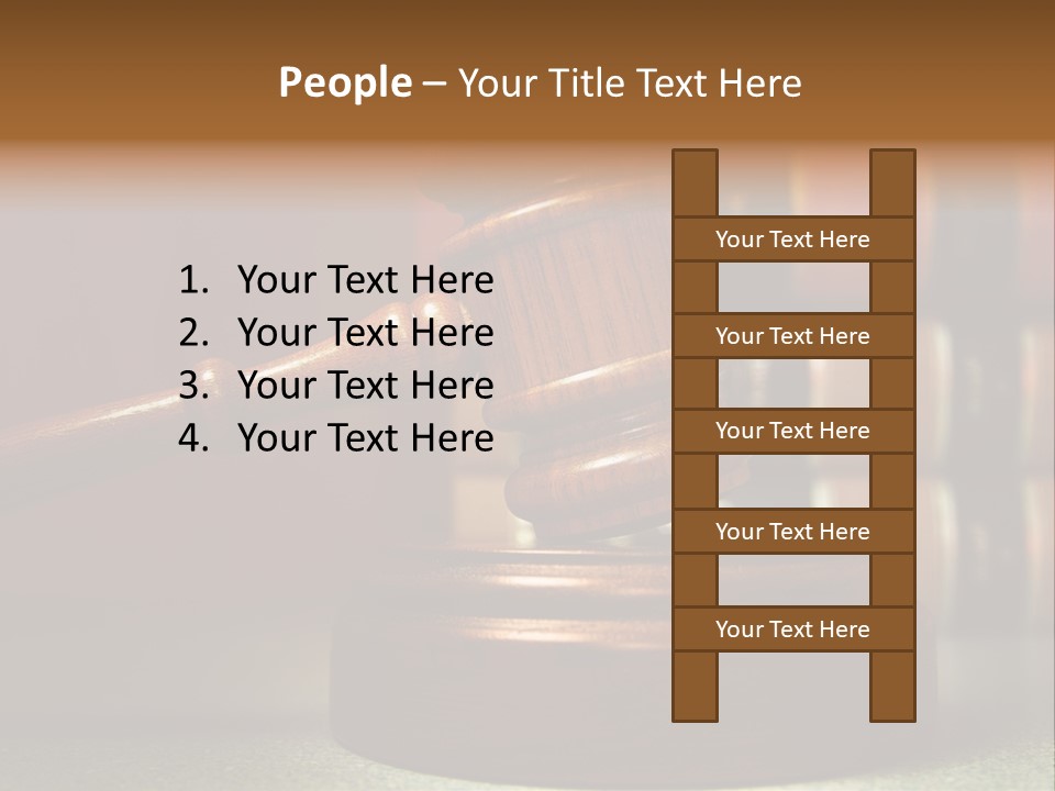Legal Attorney Hammer PowerPoint Template