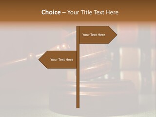 Legal Attorney Hammer PowerPoint Template