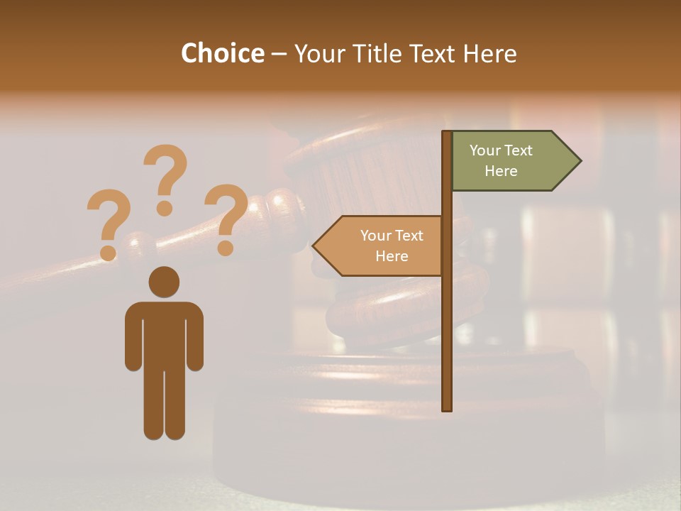 Legal Attorney Hammer PowerPoint Template