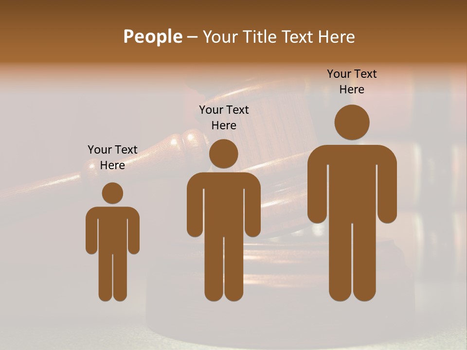 Legal Attorney Hammer PowerPoint Template