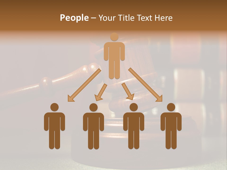 Legal Attorney Hammer PowerPoint Template