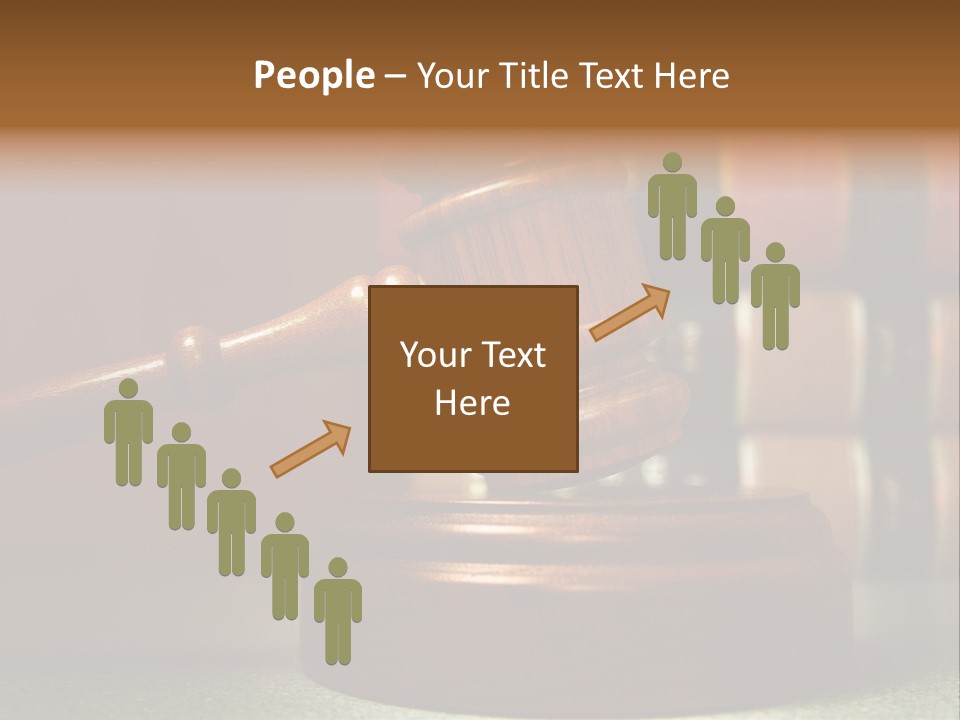 Legal Attorney Hammer PowerPoint Template