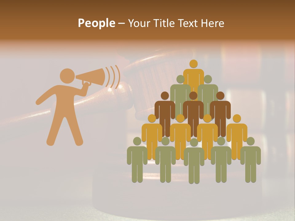 Legal Attorney Hammer PowerPoint Template