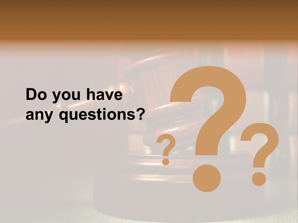 Legal Attorney Hammer PowerPoint Template