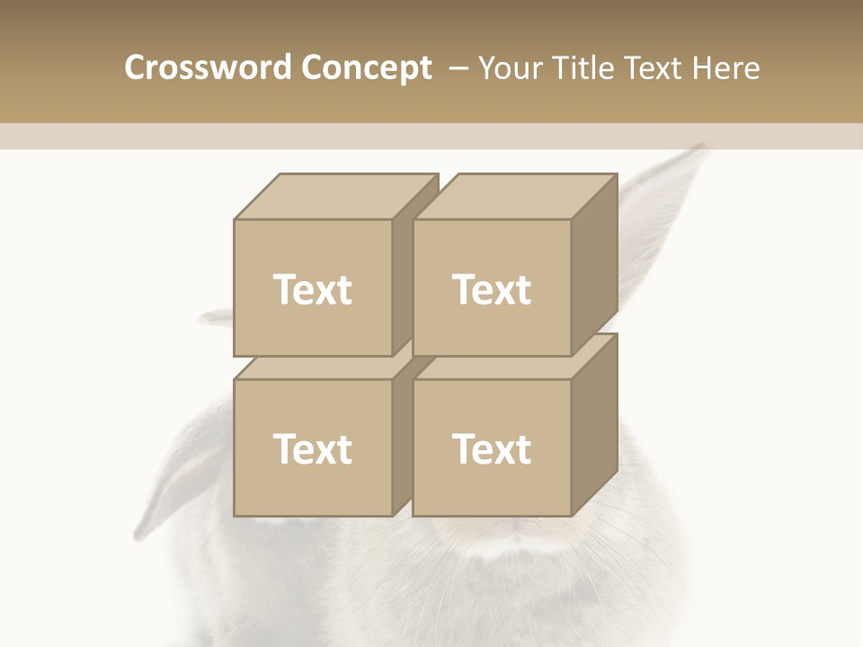 Easter Fluffy Rabbit PowerPoint Template