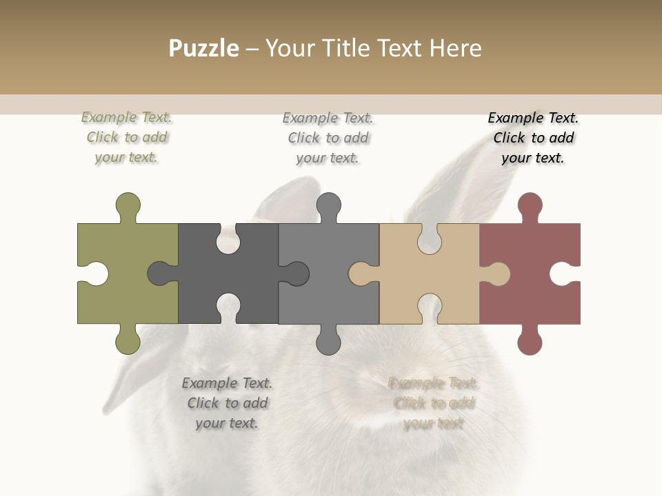 Easter Fluffy Rabbit PowerPoint Template