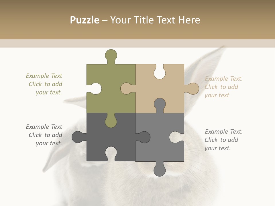 Easter Fluffy Rabbit PowerPoint Template