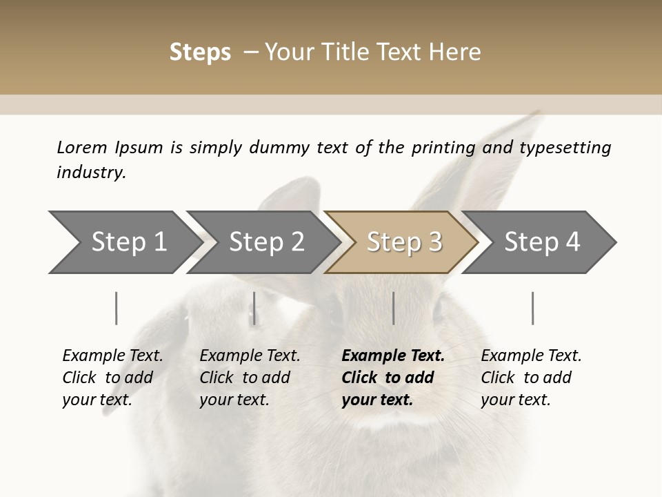 Easter Fluffy Rabbit PowerPoint Template