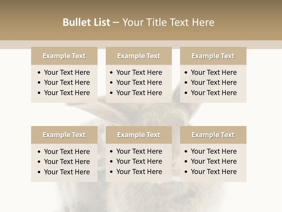 Easter Fluffy Rabbit PowerPoint Template