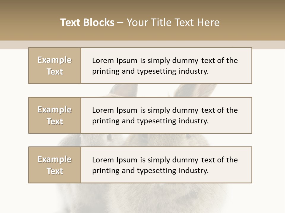 Easter Fluffy Rabbit PowerPoint Template