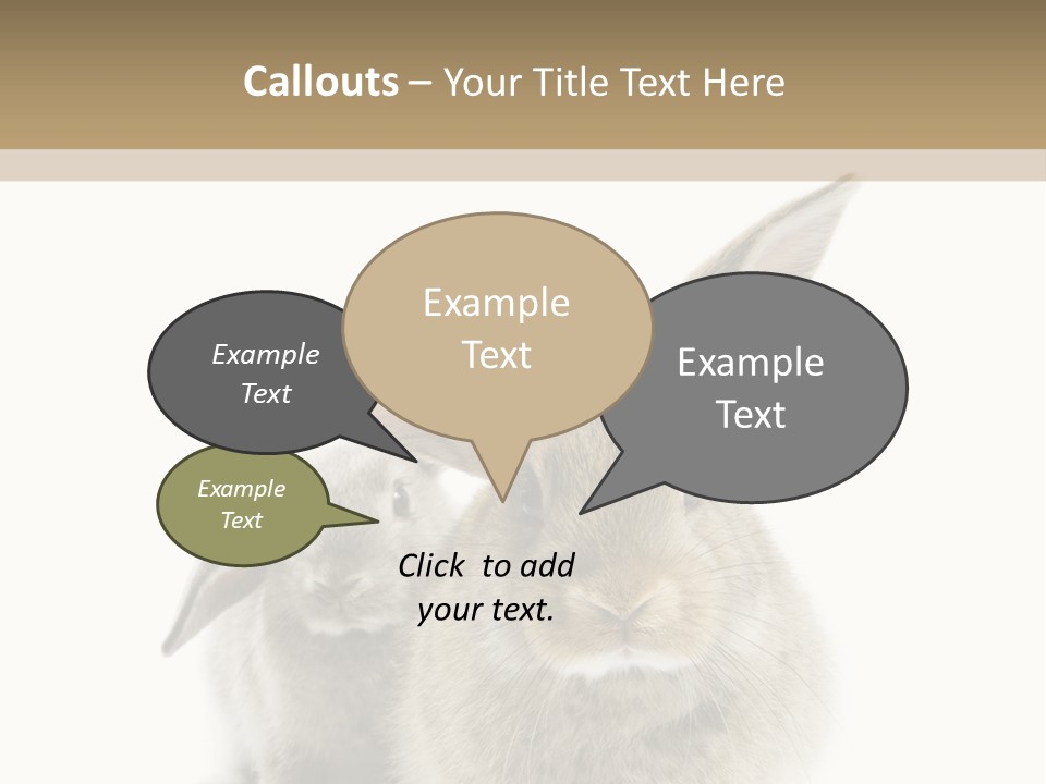 Easter Fluffy Rabbit PowerPoint Template