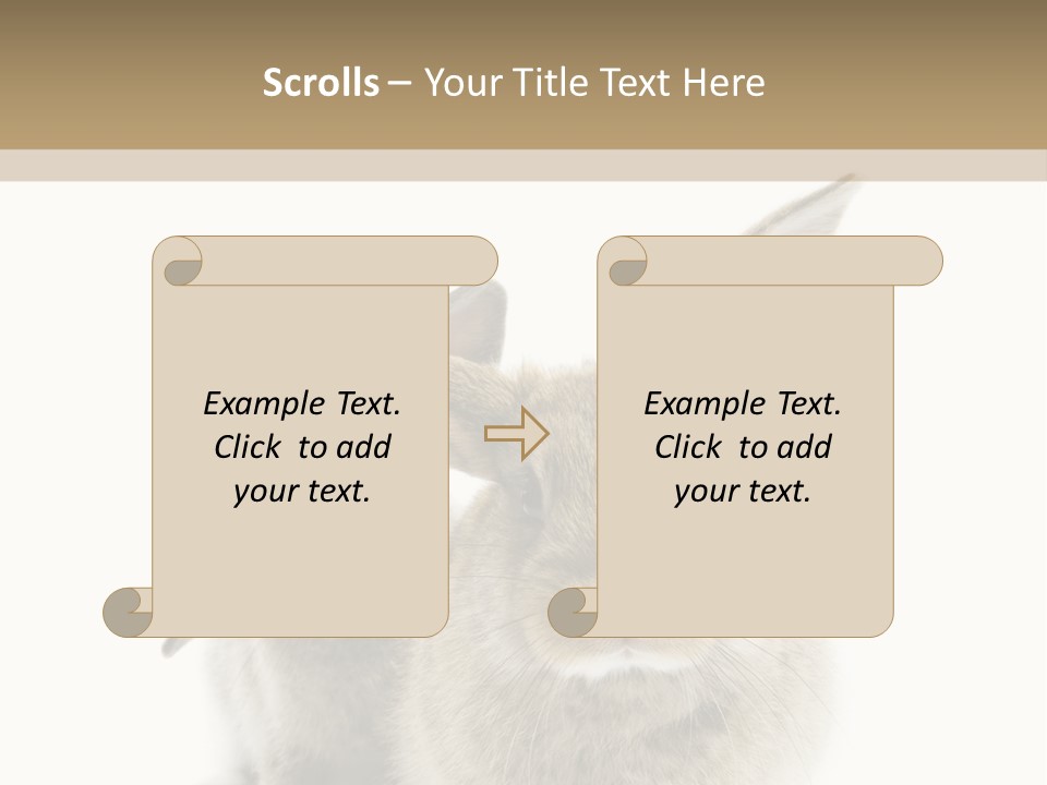 Easter Fluffy Rabbit PowerPoint Template