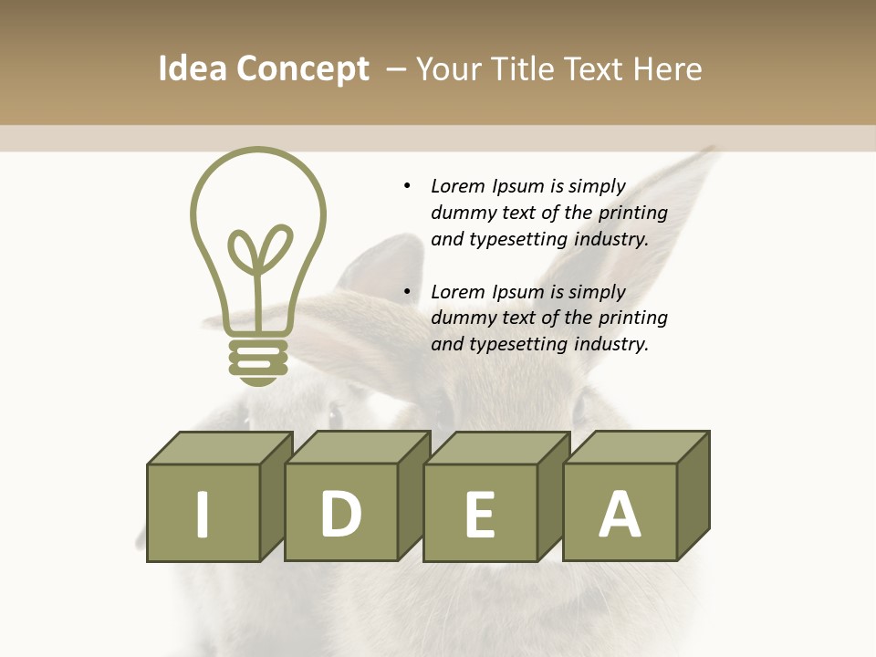 Easter Fluffy Rabbit PowerPoint Template