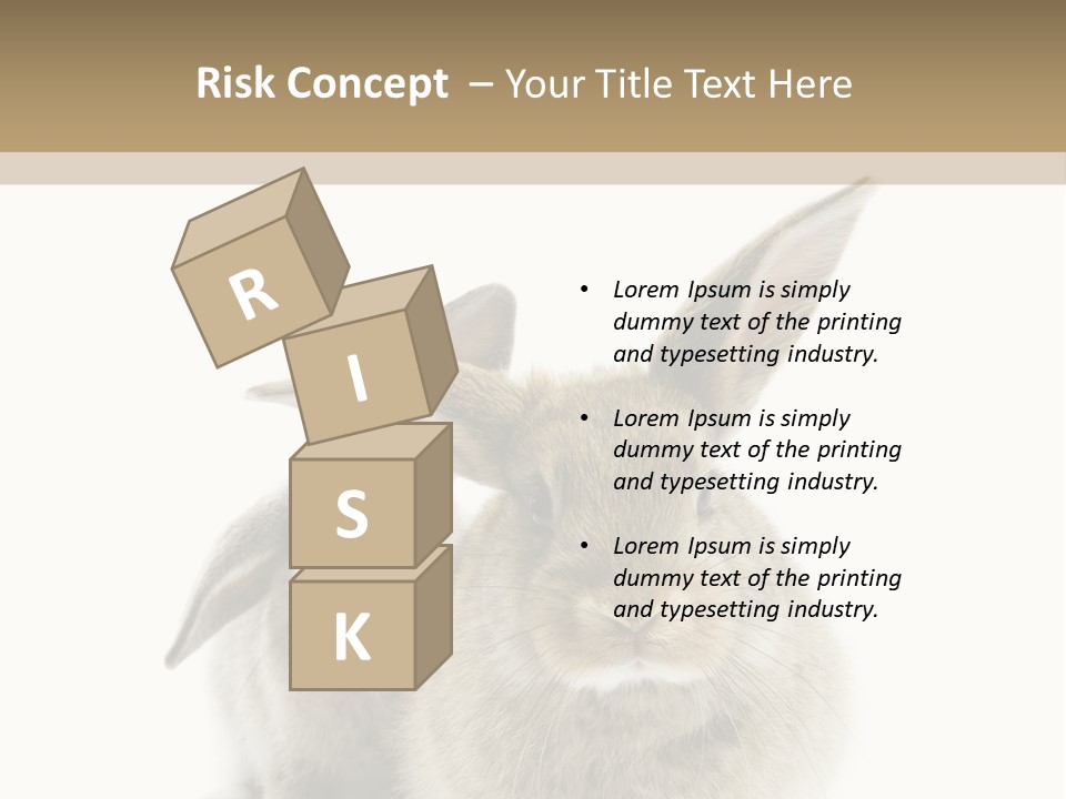 Easter Fluffy Rabbit PowerPoint Template