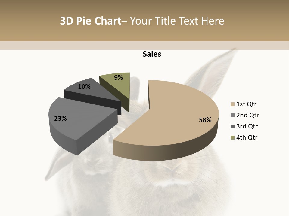 Easter Fluffy Rabbit PowerPoint Template