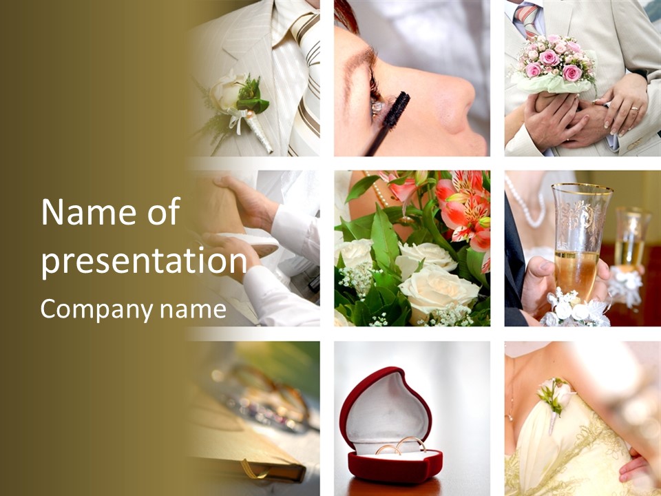 Celebrate Bridal People PowerPoint Template