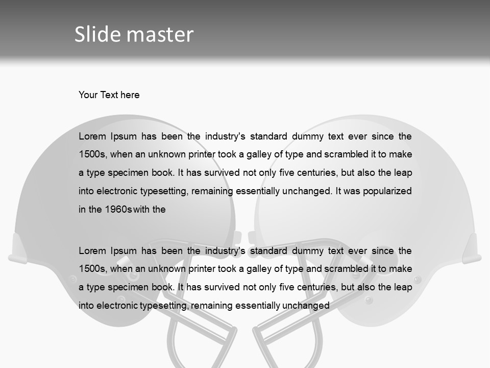 Mask Protect Football PowerPoint Template