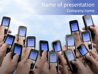 People Woman Sms PowerPoint Template