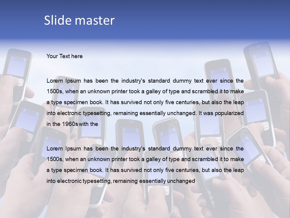 People Woman Sms PowerPoint Template