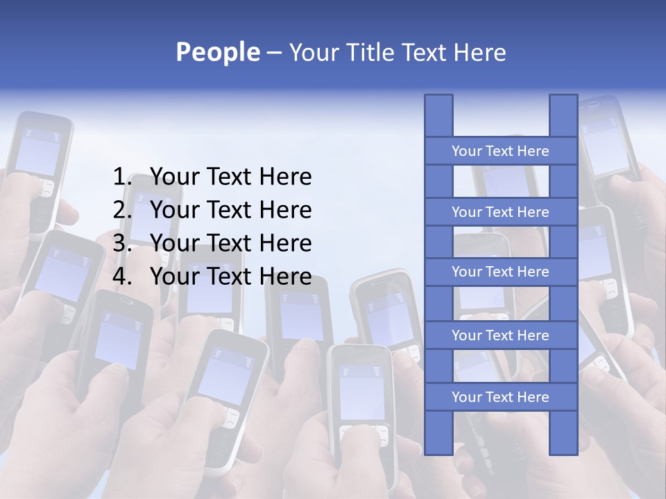 People Woman Sms PowerPoint Template
