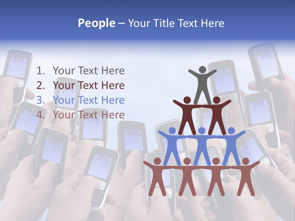 People Woman Sms PowerPoint Template