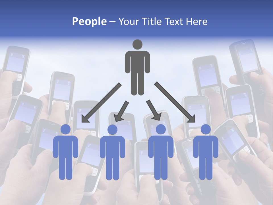 People Woman Sms PowerPoint Template