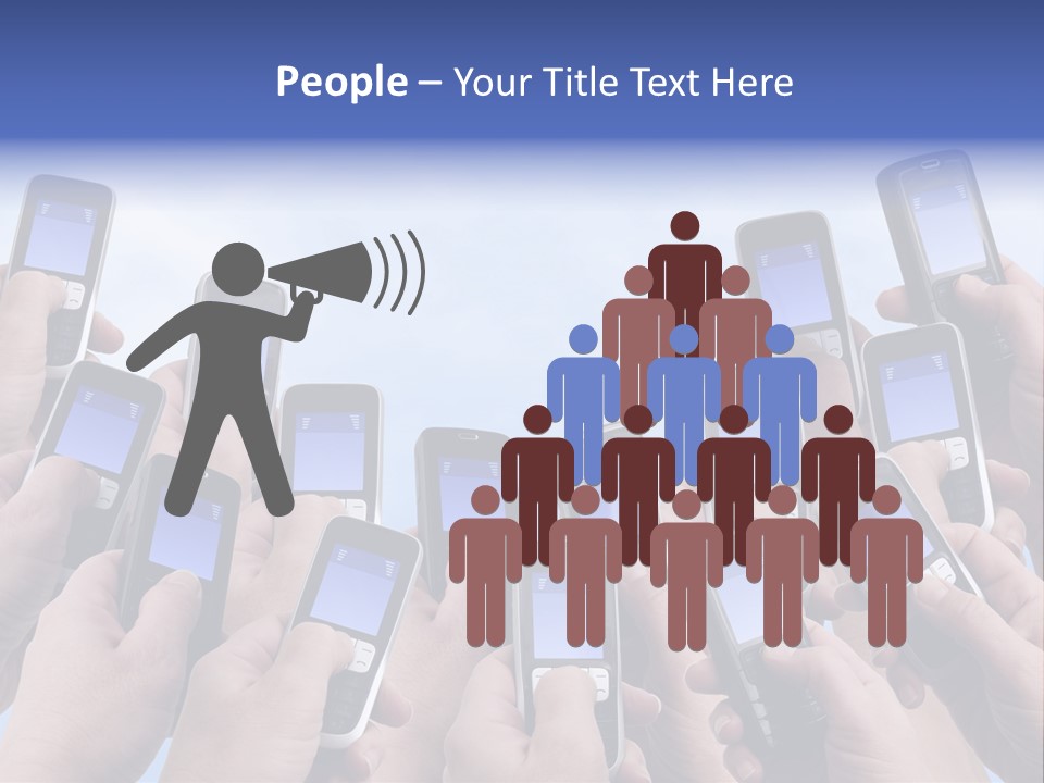 People Woman Sms PowerPoint Template