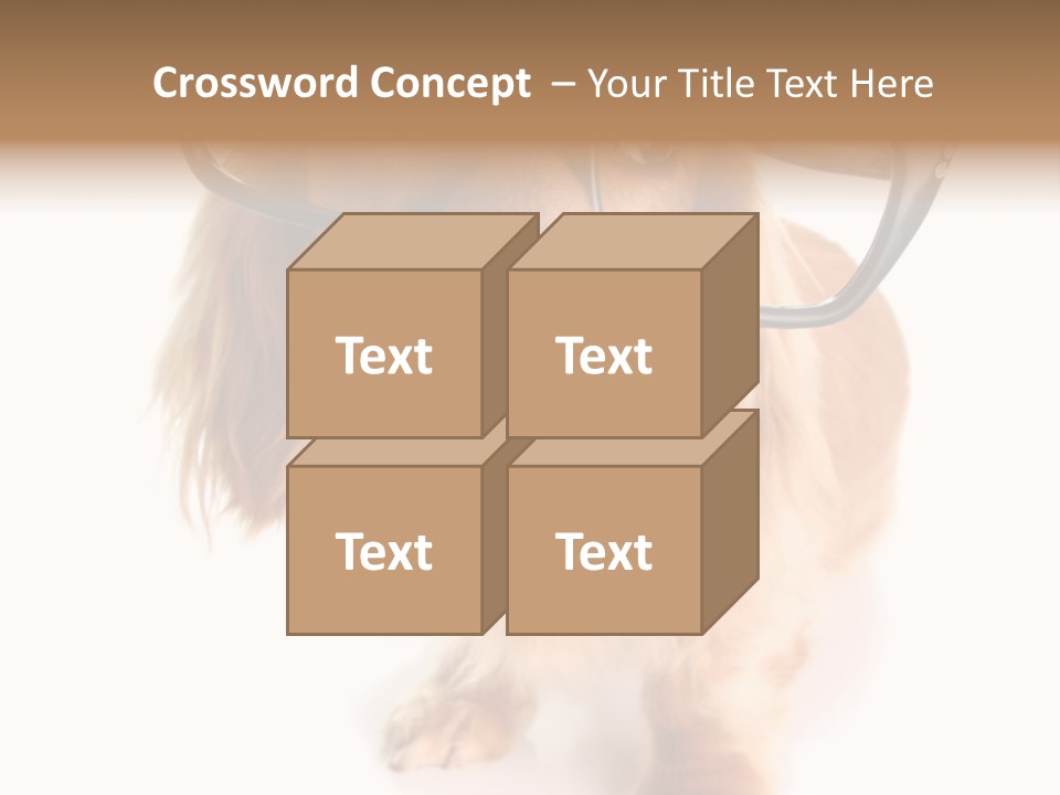 Kindergarten Dachshund Puppy PowerPoint Template