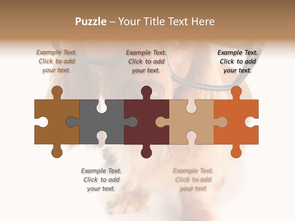 Kindergarten Dachshund Puppy PowerPoint Template