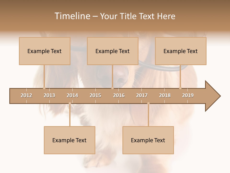 Kindergarten Dachshund Puppy PowerPoint Template