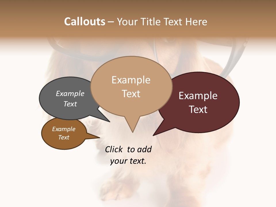 Kindergarten Dachshund Puppy PowerPoint Template