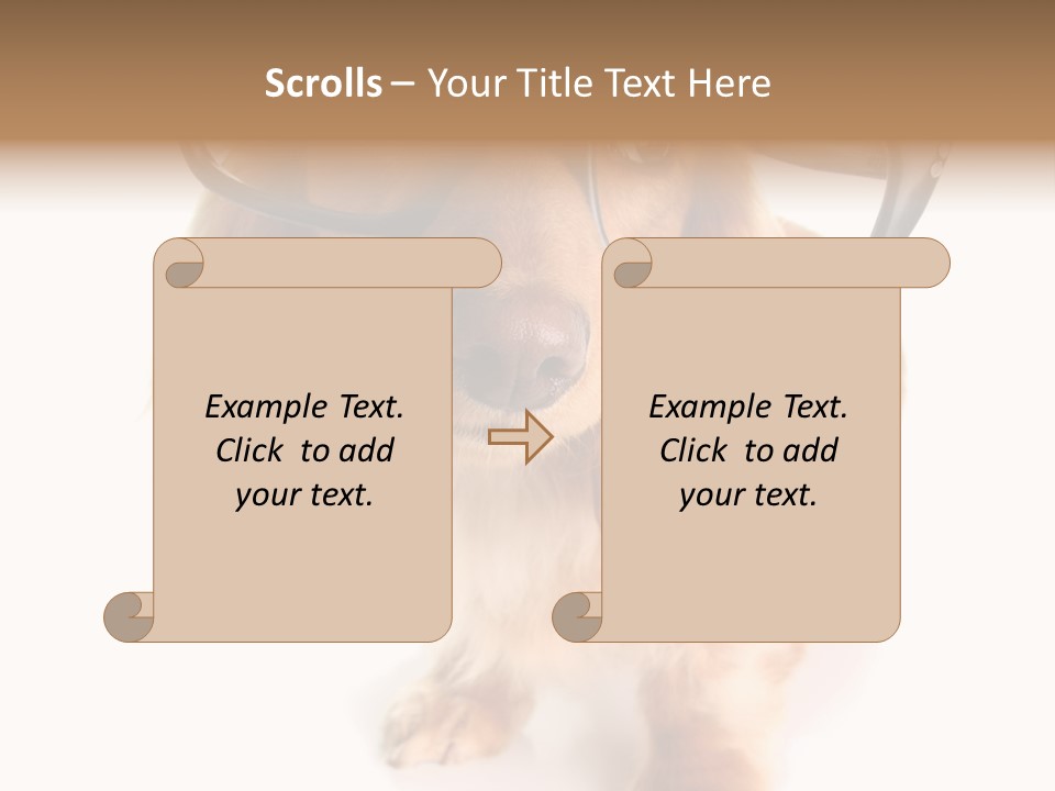 Kindergarten Dachshund Puppy PowerPoint Template