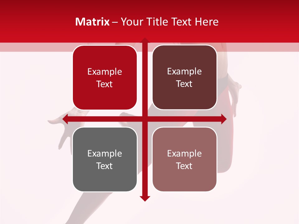 Female Jump One PowerPoint Template