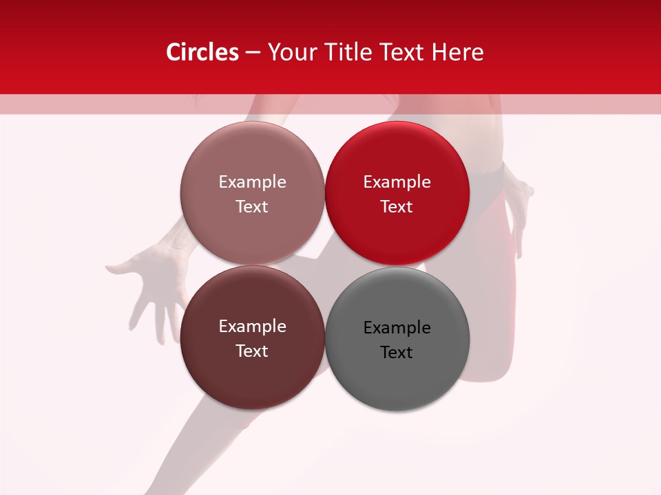 Female Jump One PowerPoint Template