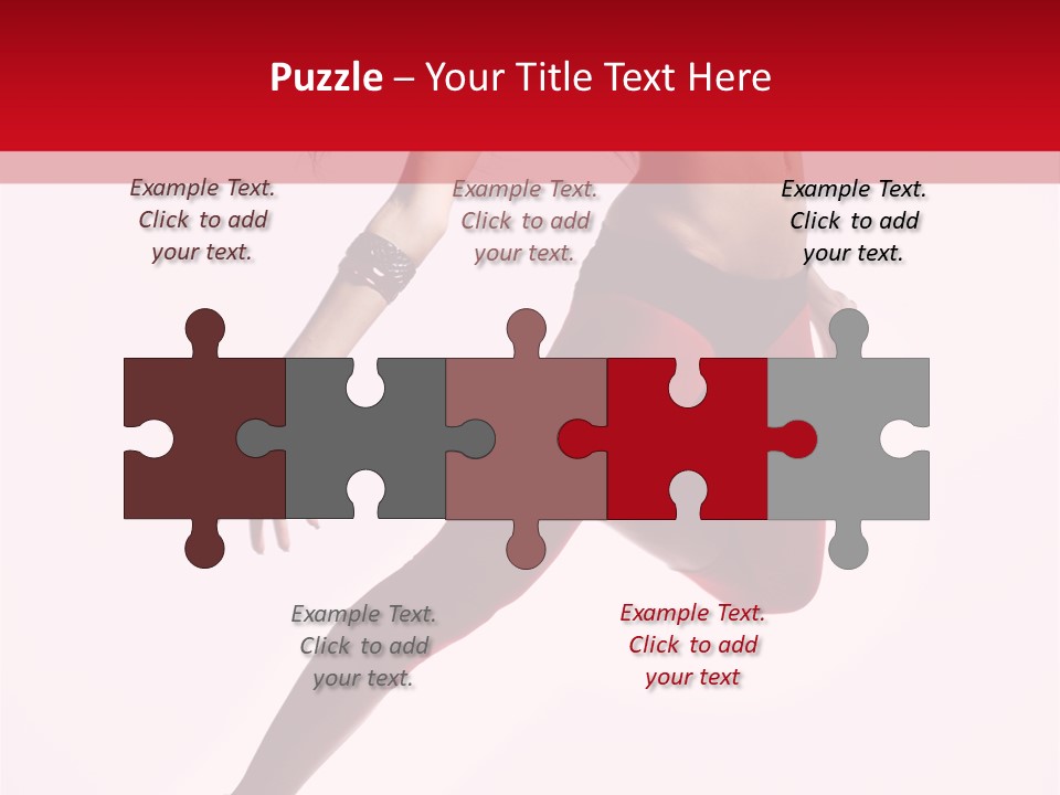 Female Jump One PowerPoint Template