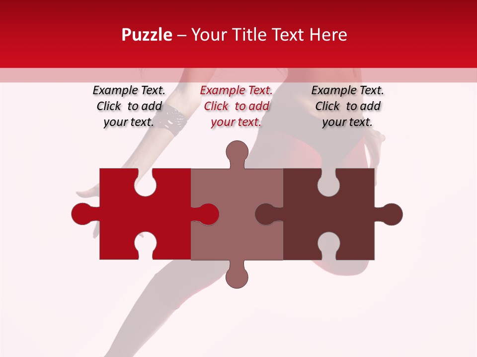 Female Jump One PowerPoint Template