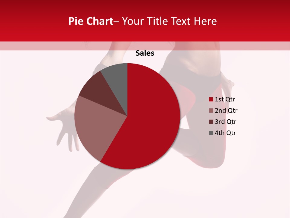Female Jump One PowerPoint Template