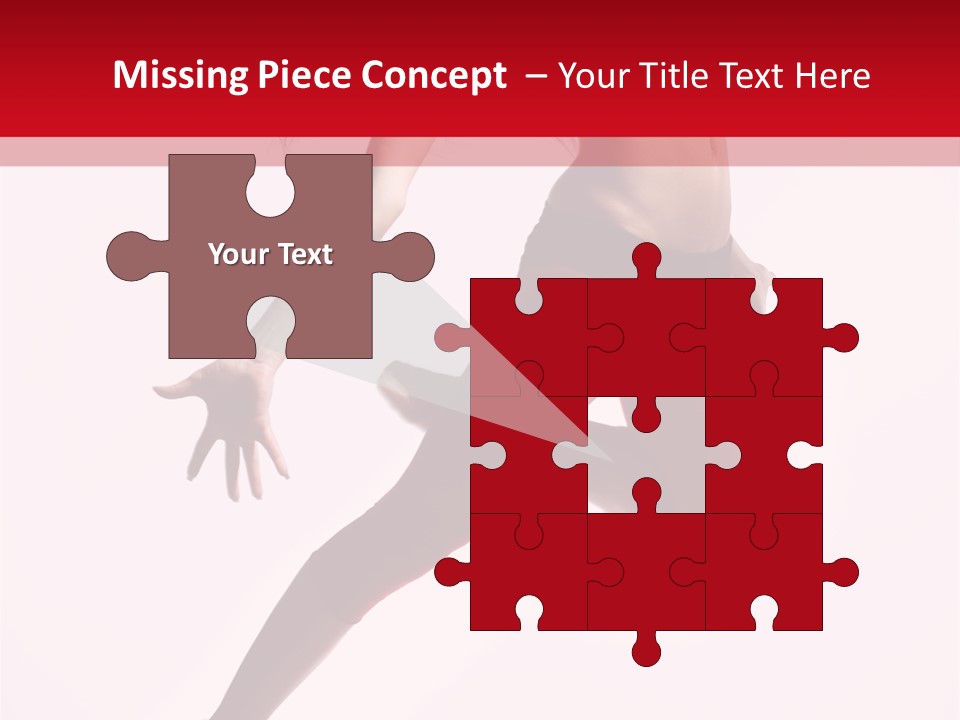 Female Jump One PowerPoint Template