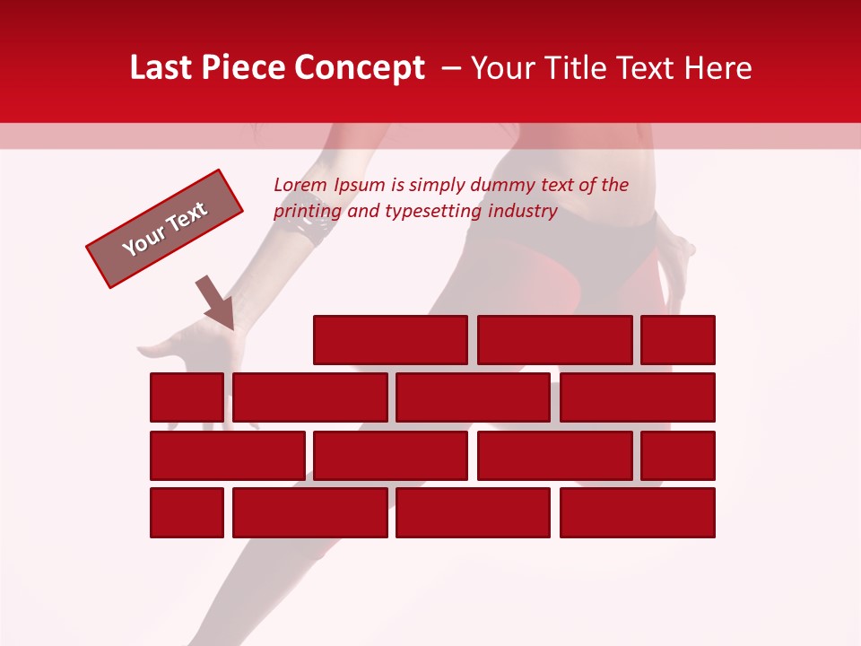 Female Jump One PowerPoint Template