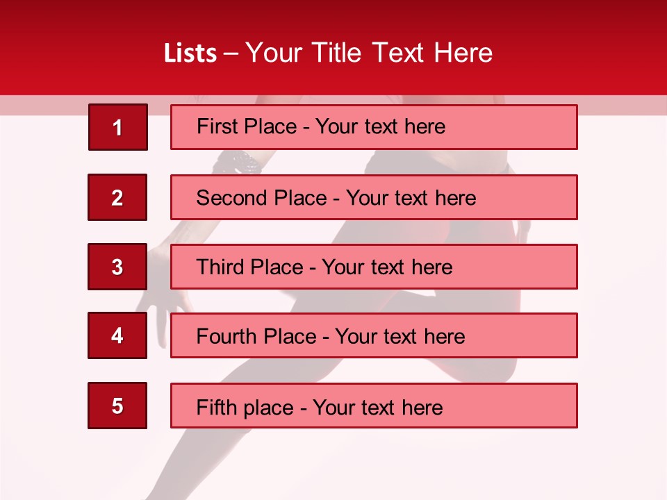 Female Jump One PowerPoint Template